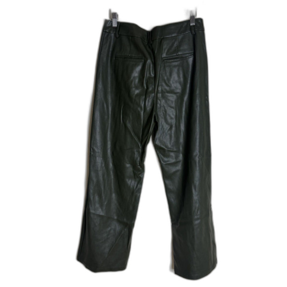 Avec Les Filles Pants Womens Small Faux Leather High Rise Straight Leg Modern - Picture 7 of 11